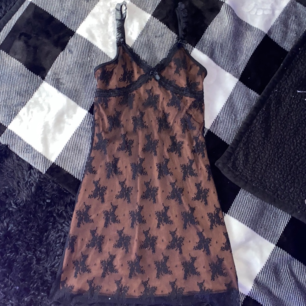 Brown lace dress
